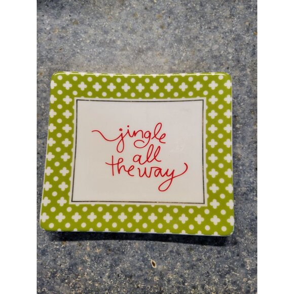 Stacy Claire Boyd For Two's Company 3pc Holiday Coasters 4.5" Square Ceramic - Picture 4 of 7